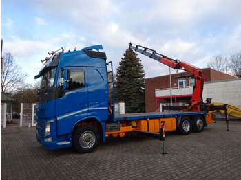 Camión grúa, Camión caja abierta Volvo FH 500 Container Pritsche + PK 38502 Kran: foto 2