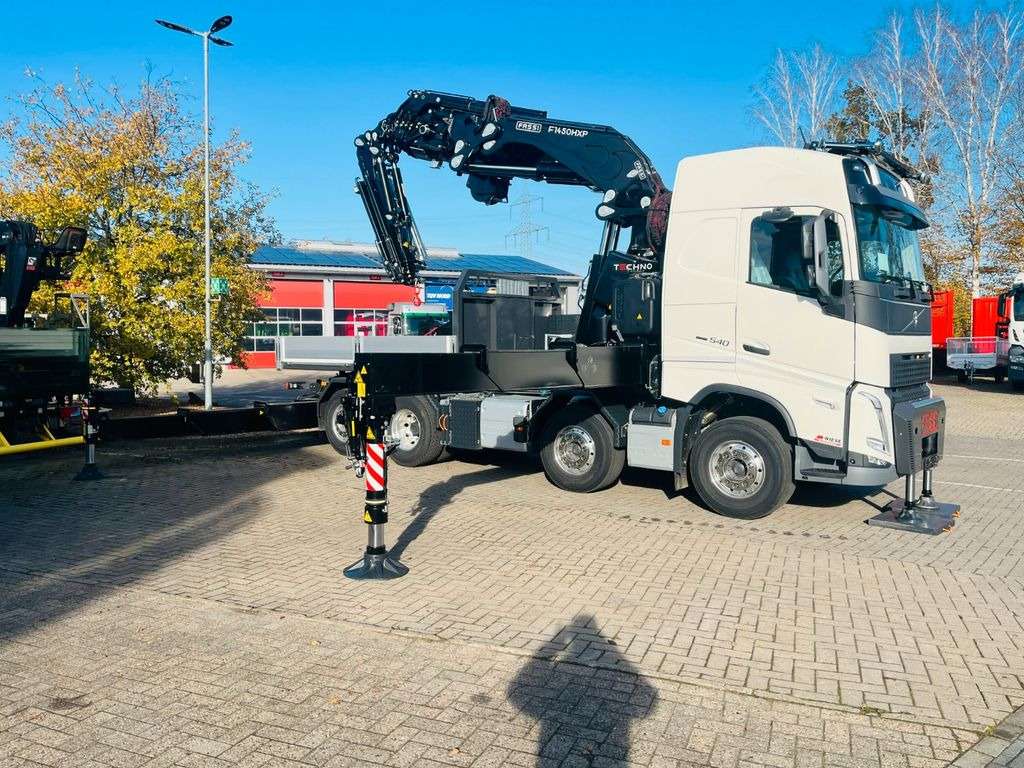 Camión caja abierta, Camión grúa nuevo Volvo FH 540 SZM mit F1450 HXP Fly Jib + Winde: foto 11