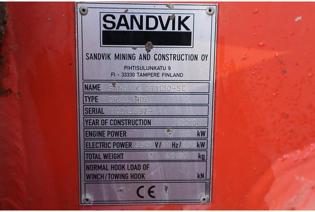 Perforadora Sandvik DT1130-SC: foto 19