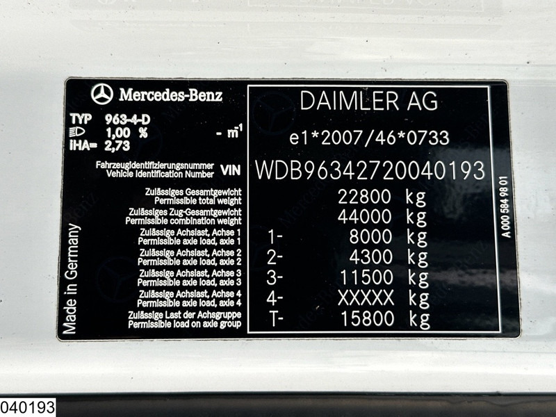 Cabeza tractora Mercedes-Benz Actros 2443 6x2, EURO 6, RHD, ADR, Hydraulic: foto 8