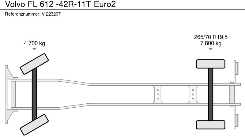 Camión caja abierta, Camión grúa Volvo FL 612 -42R-11T Euro2: foto 12