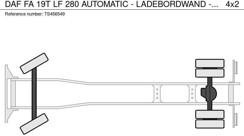 Camión caja cerrada DAF FA 19T LF 280 AUTOMATIC - LADEBORDWAND - TOP TRUCK: foto 15