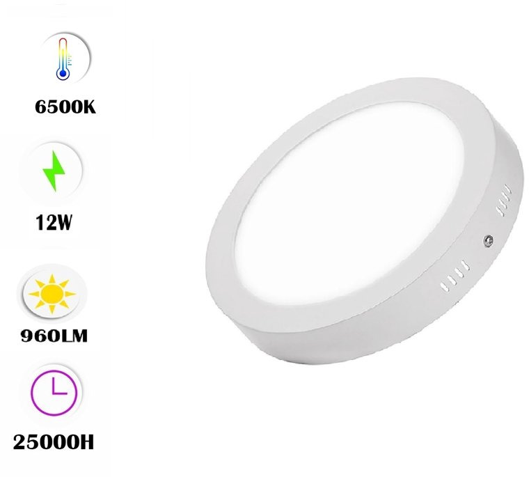 Equipo de construcción Unused 80 x LED Panel Surface Mounted 12W - LED SMD - Round - 6500K (daylight) - 960 Lumens - Dimensions: 160mm x 28mm - (AC220-240V) 50/60 Hz - Driver included - - IP20 - Lifetime: 30,000 hours - Bea: foto 1